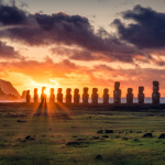 Svítání na Ahu Tongariki, Velikonoční ostrov